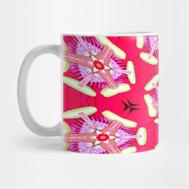 Red Passion Flower Pattern by PatternFlower